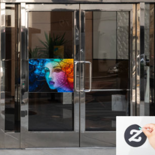 Mesmerising Lady Face Stained Glass 3D Alcohol Ink