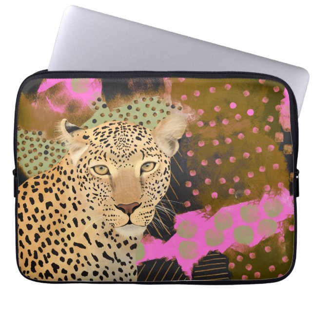 Mesmerising Leopard Laptop Sleeve (Front)