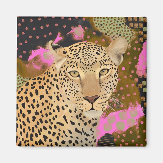 Mesmerising Leopard Magnet (Front)