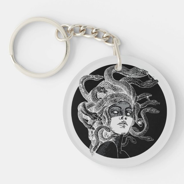 Mesmerising Medusa Art Key Ring (Front)