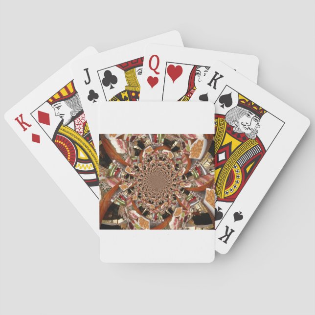Mesmerising Mosaic of Sushi Brown Colours Playing Cards (Back)