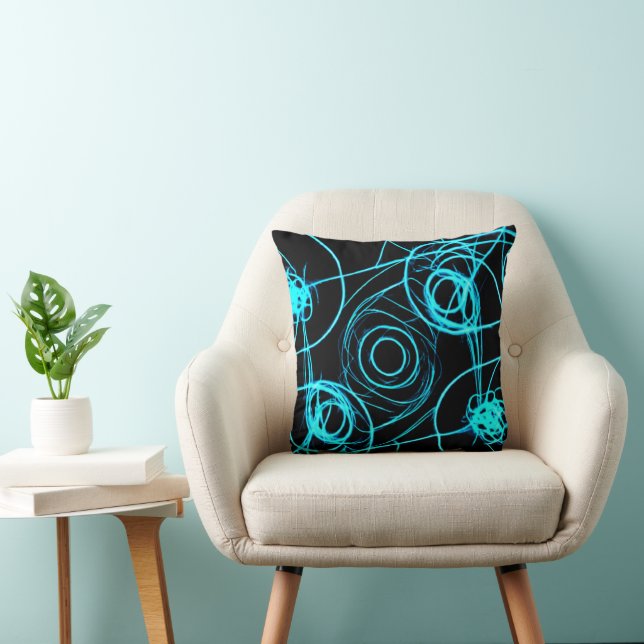 Mesmerising Neon Patterns Art Cushion (Chair)