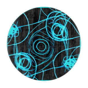 Mesmerising Neon Patterns Art Cutting Board