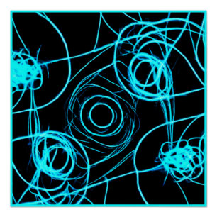 Mesmerising Neon Patterns Art Poster