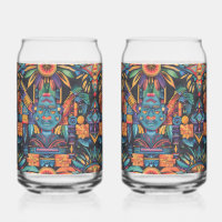 Mesmerising Oceanic "Epochal Symmetry" 16oz Glass