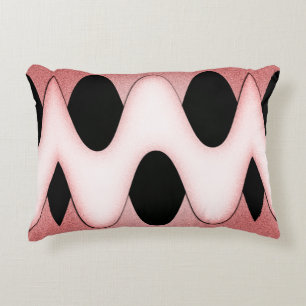 Mesmerising Oriental Pink Waves Decorative Cushion