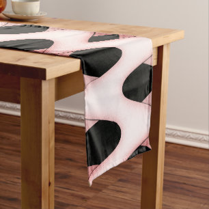 Mesmerising Oriental Pink Waves Long Table Runner