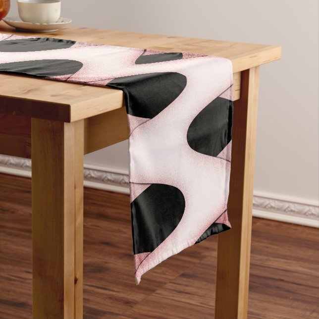 Mesmerising Oriental Pink Waves Long Table Runner (In Situ)