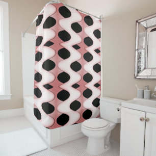 Mesmerising Oriental Pink Waves Shower Curtain