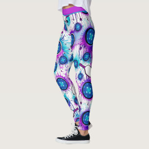 Mesmerising Pickleball Splash Leggings