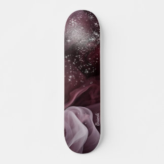 Mesmerising Purple Stars and Smoke Skateboard Deck