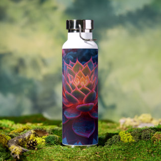Mesmerising Succulent in Soft Evening Light Water Bottle