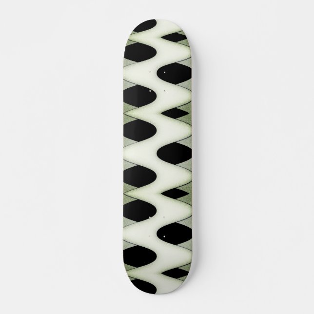Mesmerising Waves Create Modern Design Green Skateboard (Front)