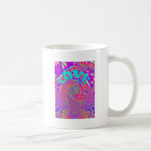 Mesmerising Whirlpool Love Cyan Text art Graphic  Coffee Mug