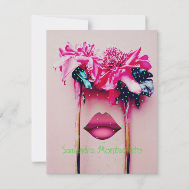 Mesmerising Wonder Flower Flat Card (Front)