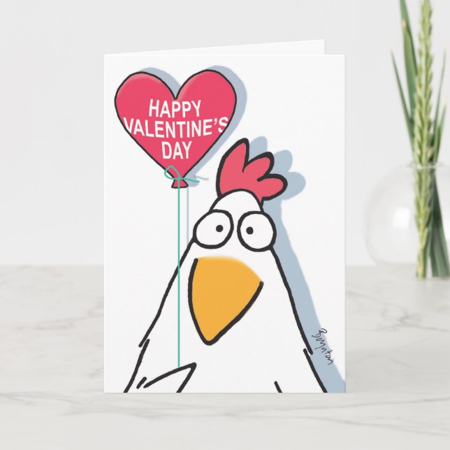 MESMERIZED CHICKEN Valentines by Boynton Holiday Card (Front)