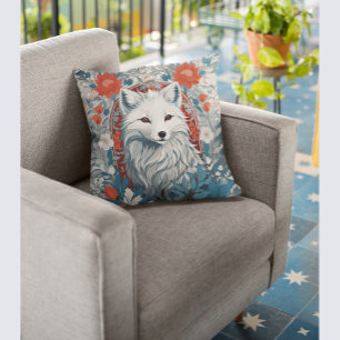 Mesmerizing Artic Fox Wildlife  Cushion