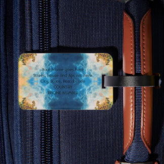 MESMERIZING OCEAN WAVES LUGGAGE TAG
