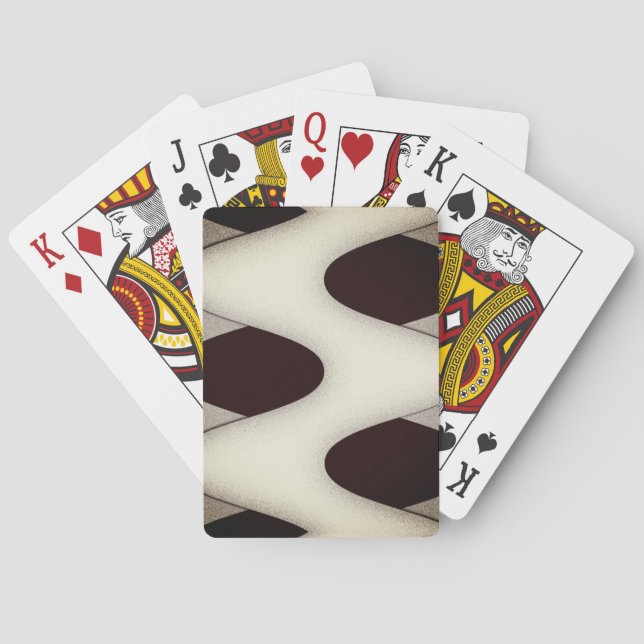 Mesmerizing Waves Create Modern Design Playing Cards (Back)