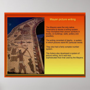 Meso-America, Mayan Writing Poster