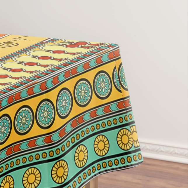 Mesopotamia Custom Cotton Tablecloth, 52"x70" Tablecloth (In Situ)