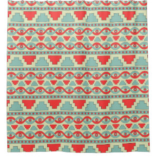 Mesopotamian Tribal: Seamless Ethnic Design. Shower Curtain
