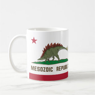 Mesozoic Republic California Flag Stegosaurus Coffee Mug