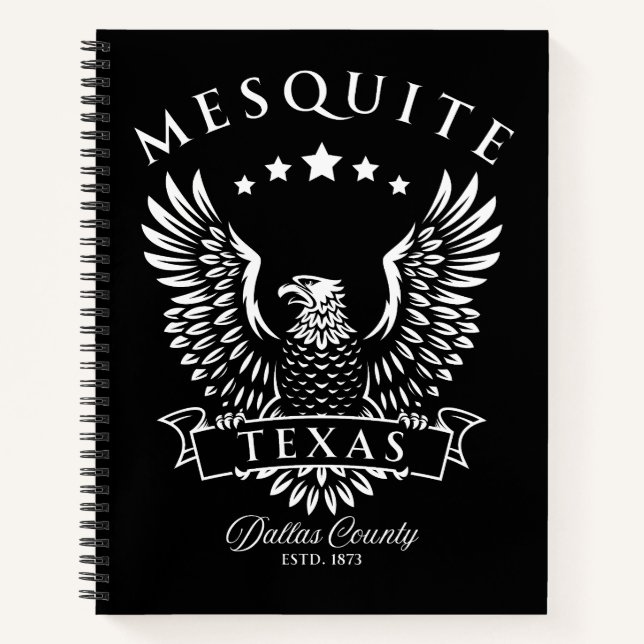 Mesquite Dallas County Texas Vintage Eagle Notebook (Front)