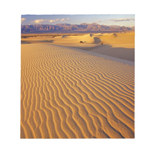 Mesquite Flat Sand dunes in Death Valley Notepad (Front)
