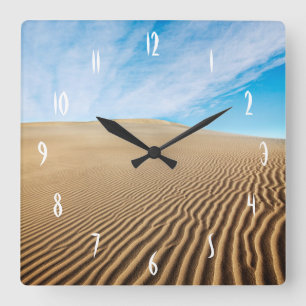 Mesquite Flats Sand Dunes Square Wall Clock