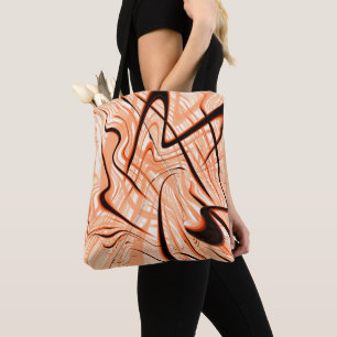 Mess of brown wavy strokes in different directions tote bag