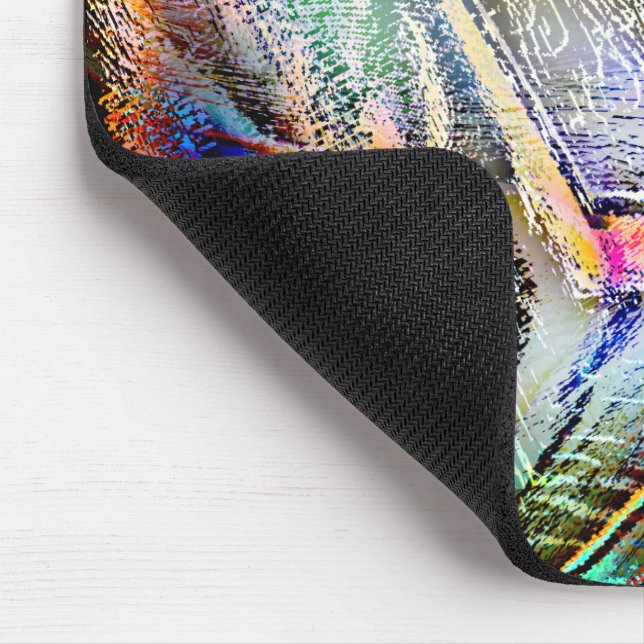 Mess of digital scratches with glossy & dark touch mouse pad (Corner)