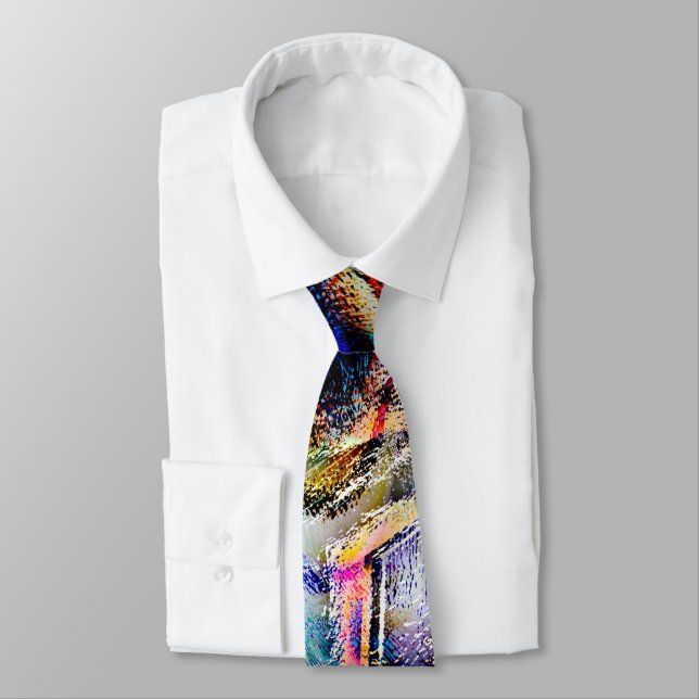 Mess of digital scratches with glossy & dark touch tie (Tied)