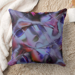 Mess of shapes and curves polished in gothic colou cushion