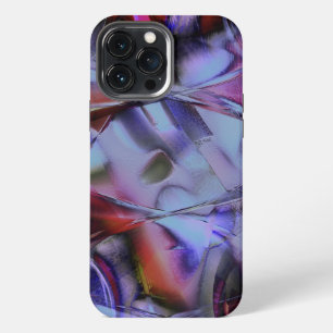 Mess of shapes and curves polished in gothic colou iPhone 13 pro max case