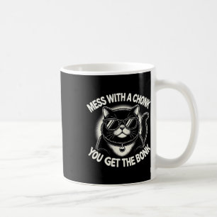 Mess With A Chonk Cat You Get The Bonk  Coffee Mug