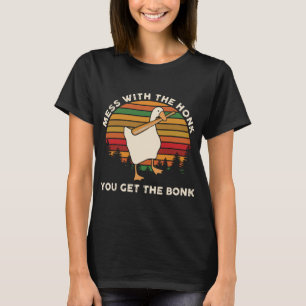 Mess With Honk You Get Bonk Funny Duck T-Shirt