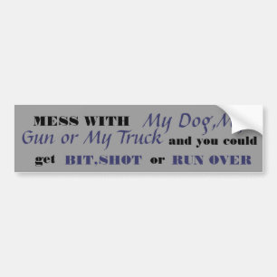 MESS WITH ME BUMPER STICKER