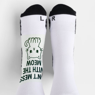 Mess With the Meow – Sweet but Psycho Cat Socks