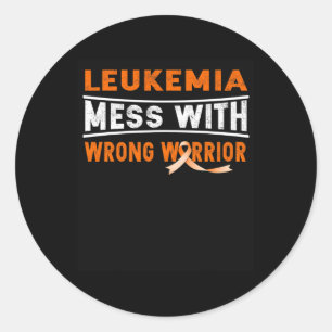 Mess With The Wrong Warrior Classic Round Sticker