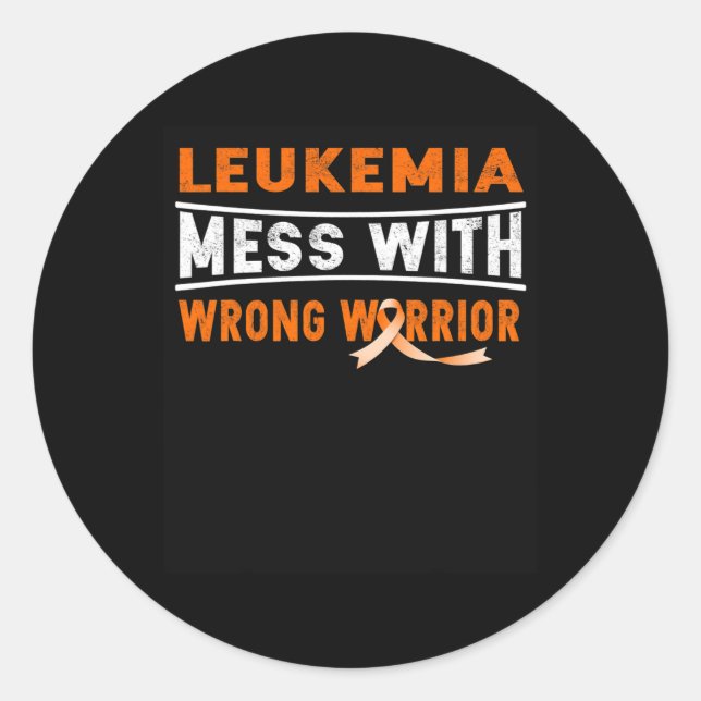Mess With The Wrong Warrior  Classic Round Sticker (Front)