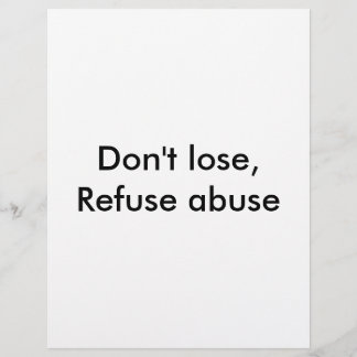 Message against abuse