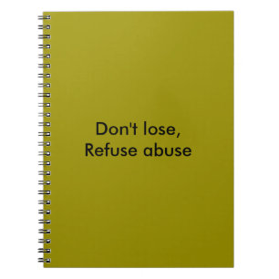 Message against abuse notebook