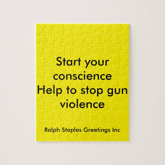 Message against gun violence jigsaw puzzle (Vertical)