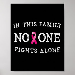 Message Breast Cancer Awareness Pink Ribon Men Wom Poster