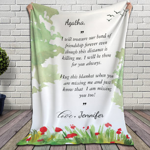 Message for Bestfriend on a Blanket BlushFloral