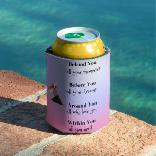 Message for graduate on a can cooler
