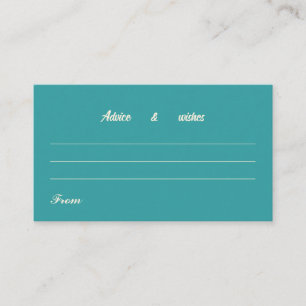 Message For Wedding Card Simple Teal