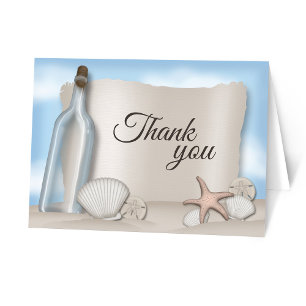 Message from a Bottle Beach Thank You Cards