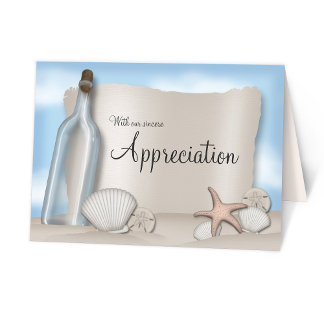 Message from a Bottle Beach Thank You Cards
